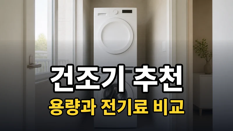건조기 추천, 용량과 전기료 비교