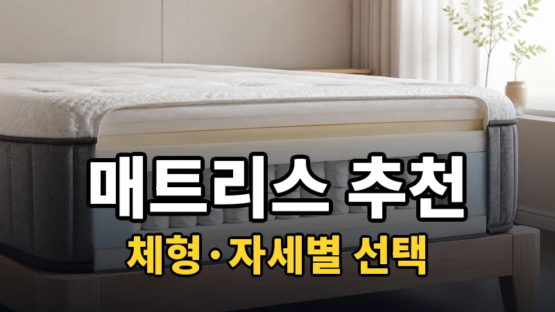 매트리스 추천, 체형·자세별 선택