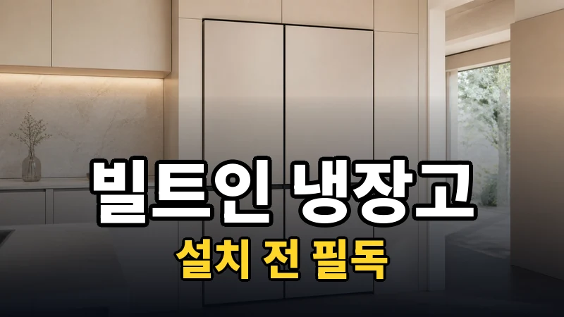 빌트인 냉장고와 키친핏 차이, 설치 전 필독