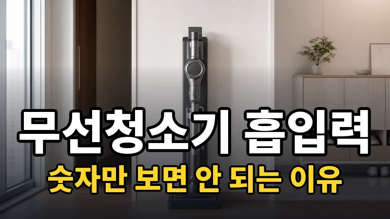 무선청소기 흡입력 AW, 숫자만 보면 안 되는 이유