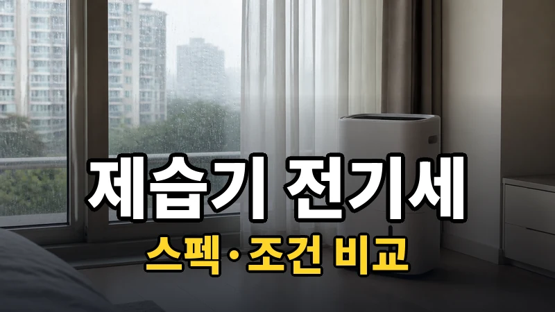 제습기 전기세와 연속배수 사용법