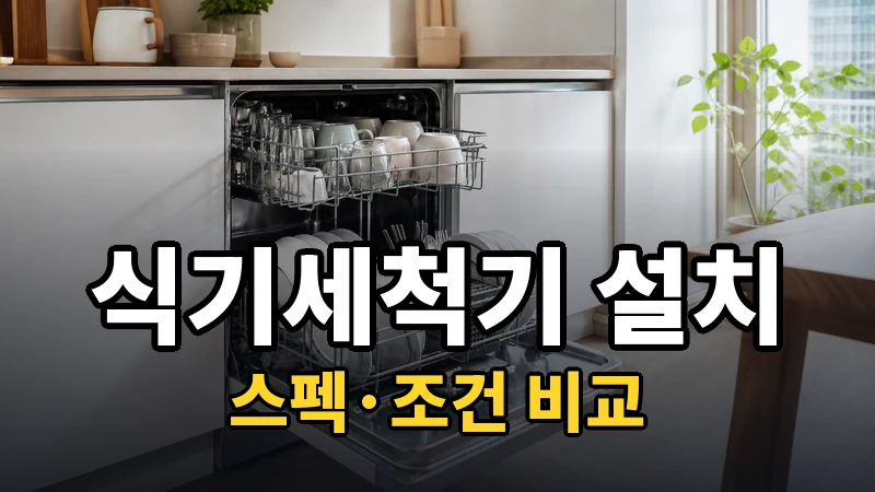 식기세척기 설치 전 싱크대·급배수 체크