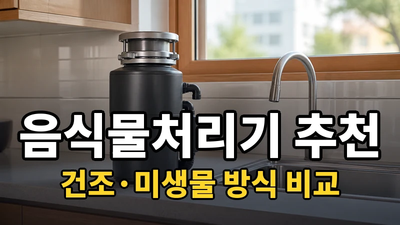 음식물처리기 추천, 건조·미생물 방식 비교