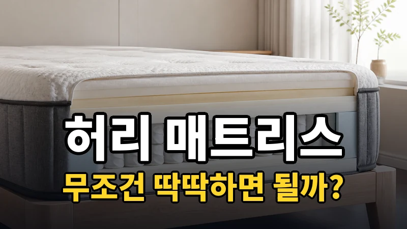 허리 편한 매트리스, 무조건 딱딱하면 될까?