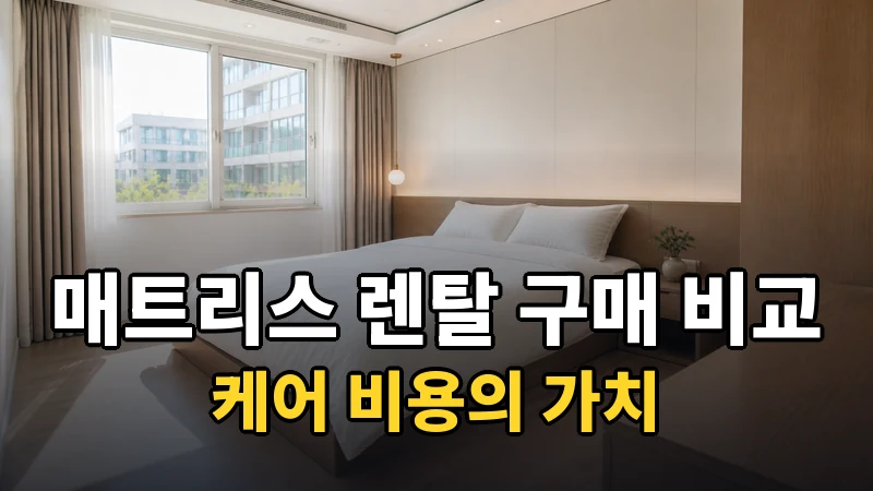 매트리스 렌탈 vs 구매, 케어 비용의 가치