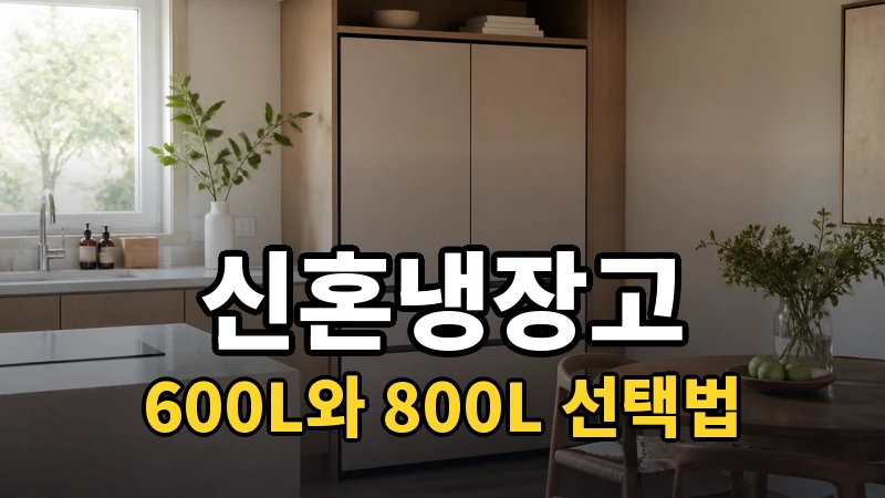 신혼냉장고 추천, 600L와 800L 선택법