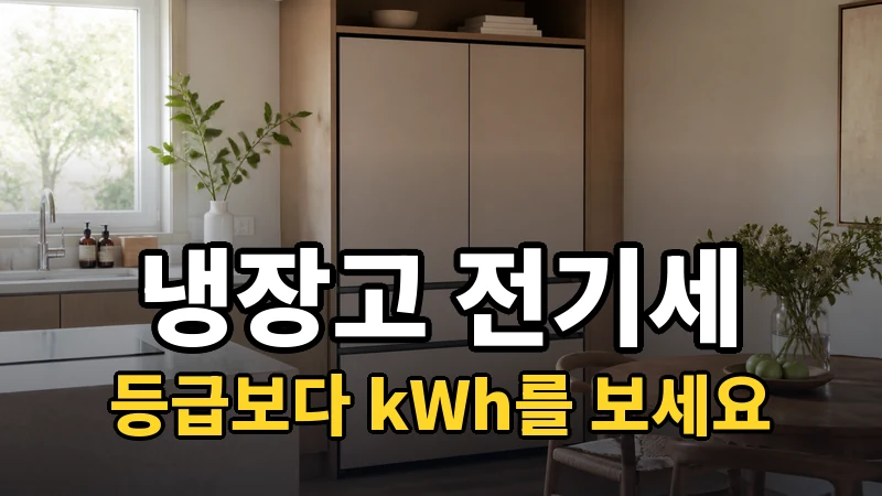 냉장고 전기세 비교, 등급보다 kWh를 보세요