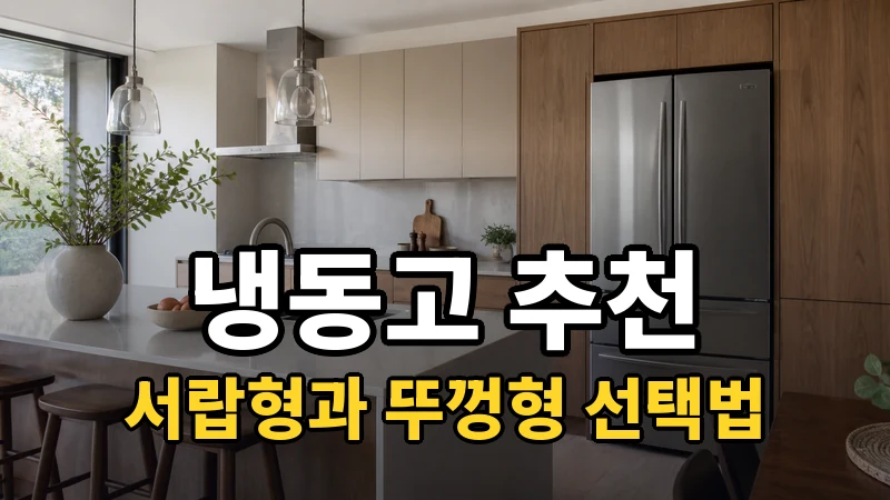 냉동고 추천, 서랍형과 뚜껑형 선택법