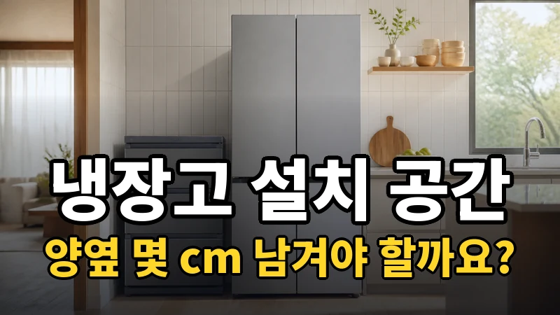 냉장고 설치 공간, 양옆 몇 cm 남겨야 할까요?