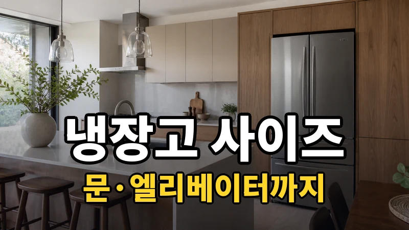 냉장고 사이즈 재는 법, 문·엘리베이터까지