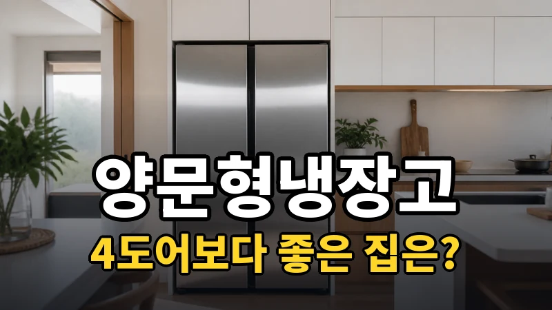 양문형냉장고 추천, 4도어보다 좋은 집은?
