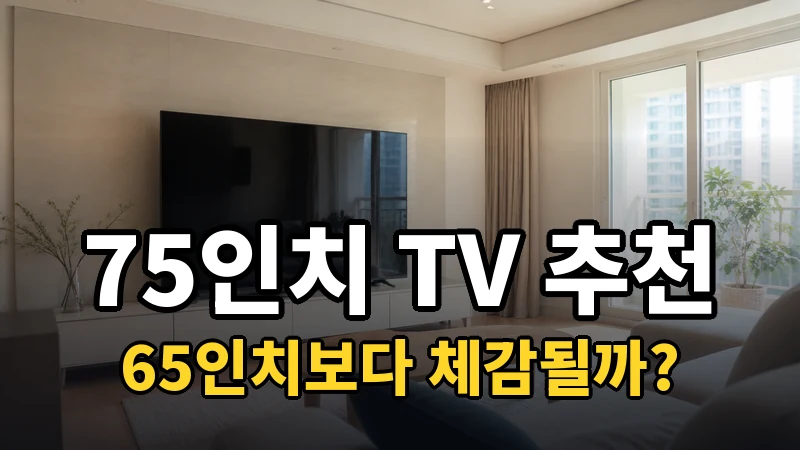 75인치 TV 추천, 65인치보다 체감될까?