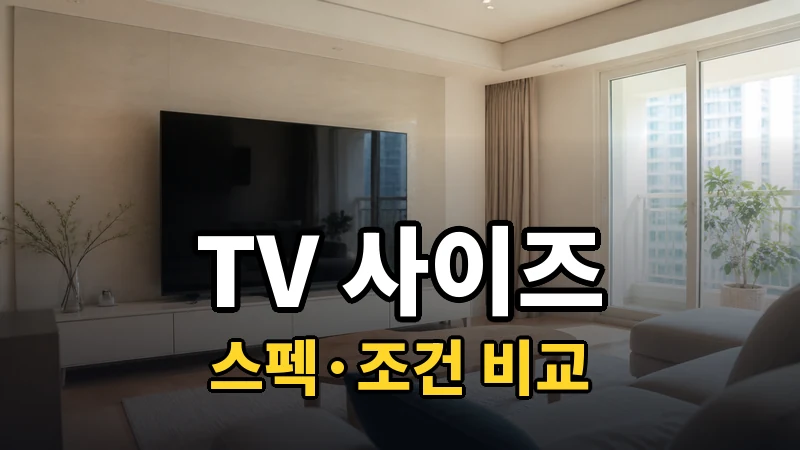 TV 사이즈 55·65·75·85인치 선택법
