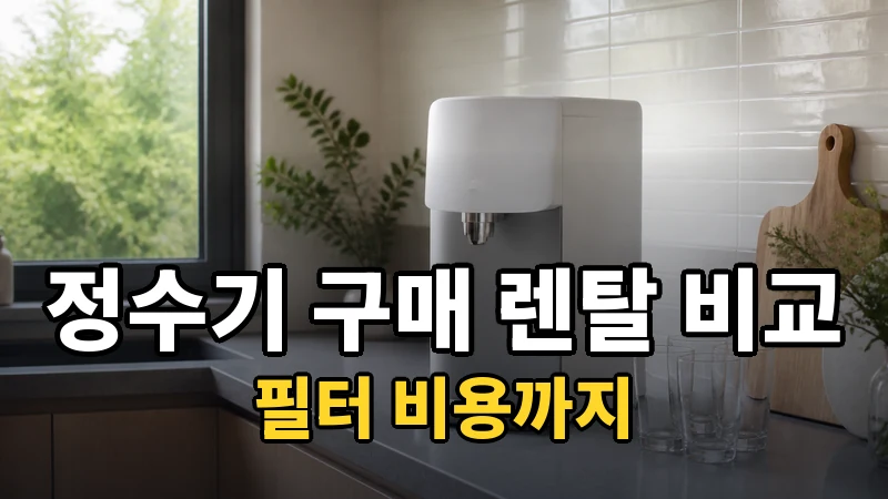정수기 구매 vs 렌탈, 필터 비용까지