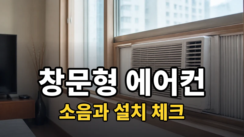 창문형 에어컨 추천, 소음과 설치 체크